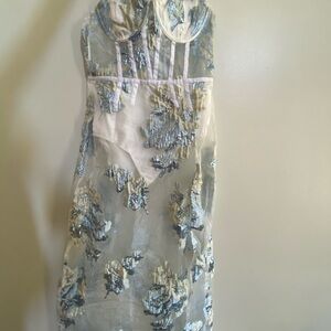 Sheer elegant Floral Embroidered Dress